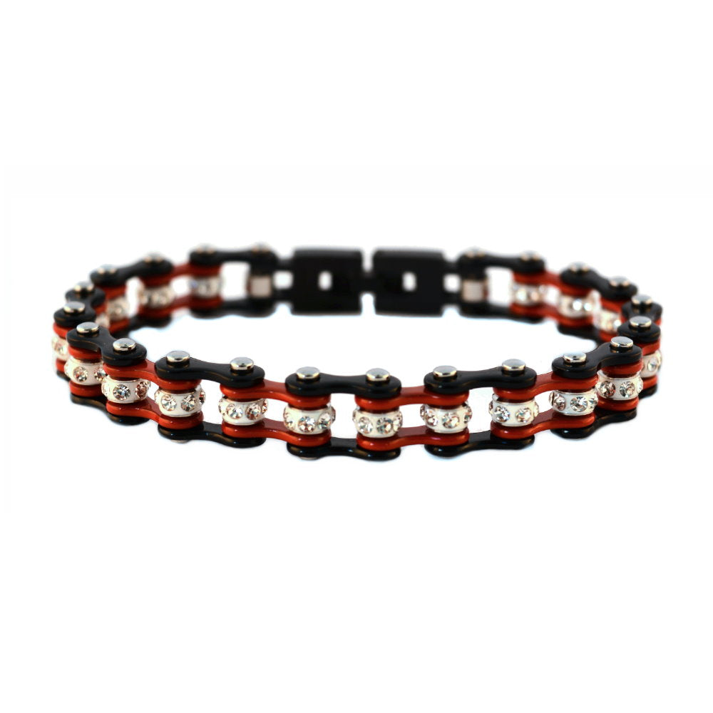 3/8" Wide Stainless Steel Motorcycle Bike Chain Bracelet