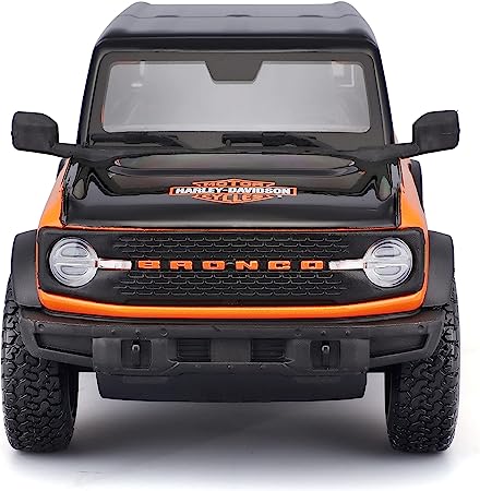1:24 2021 Ford Bronco Badlands Black/Orange Harley Davidson 32272 Diecast