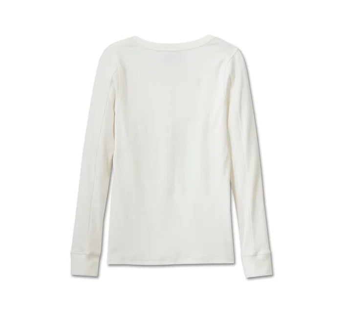 Women's Timeless Long Sleeve Henley - Cloud Dancer