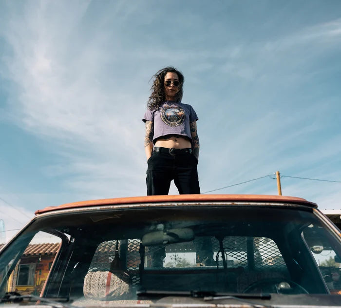 Women's Dickies x H-D Flaming Eagle Boxy Crop Tee