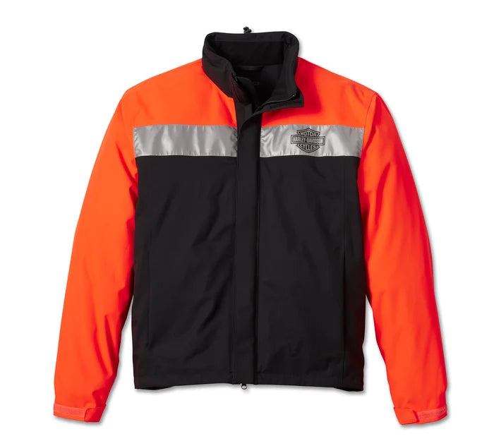 Men’s Harley Davidson selling Hi-Vis Orange Reflective Rain Suit Jacket & Pants • Large