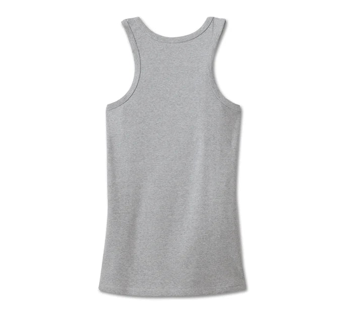 Women's Ultra Classic Skull Tank - Light Grey Heather