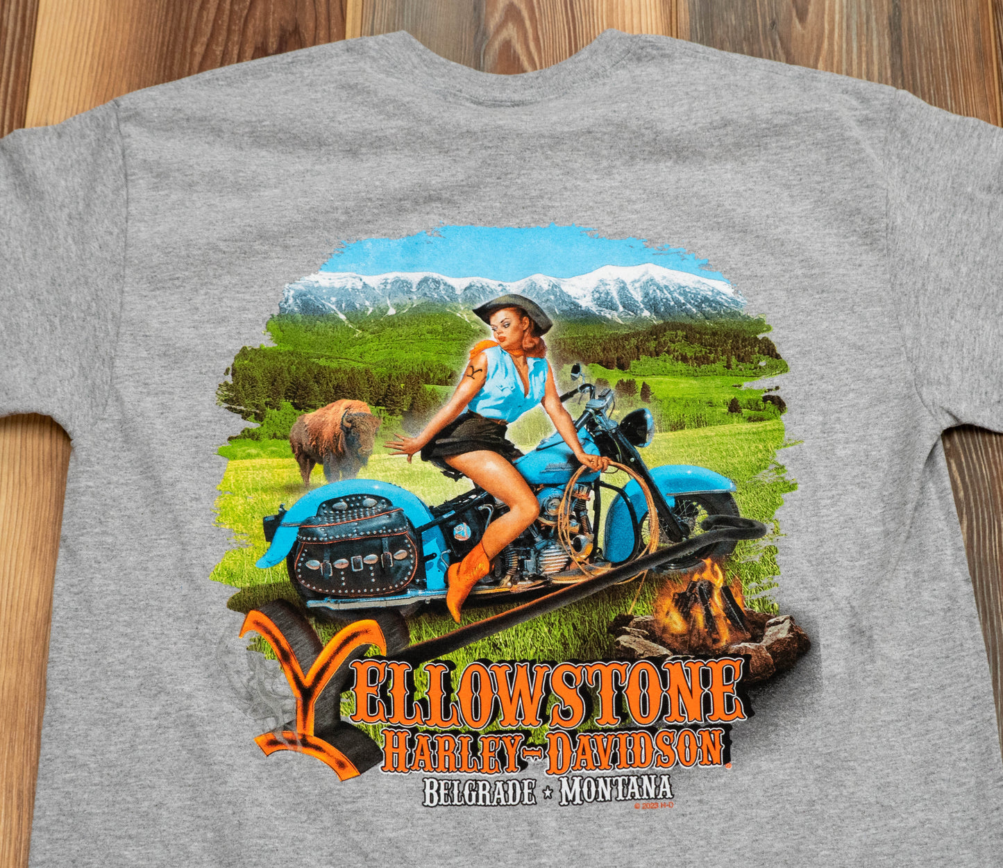 YHD Cowgirl Grey T-Shirt