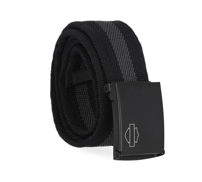 Men's Tactical Gunmetal Buckle Grey Belt-Black/Grey
