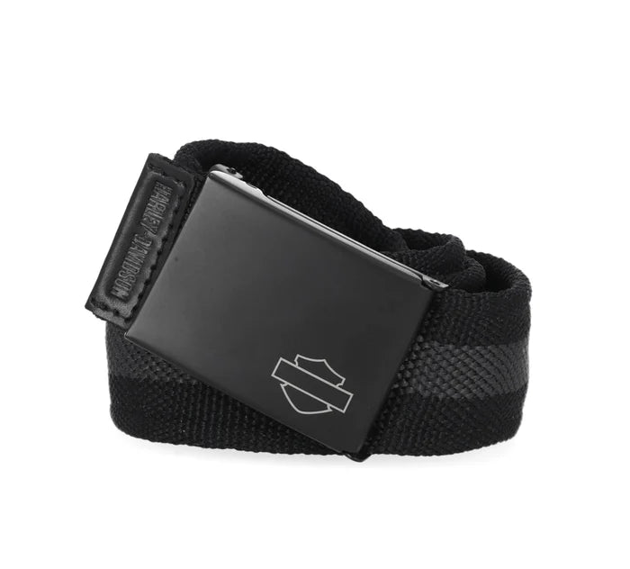 Men's Tactical Gunmetal Buckle Grey Belt-Black/Grey