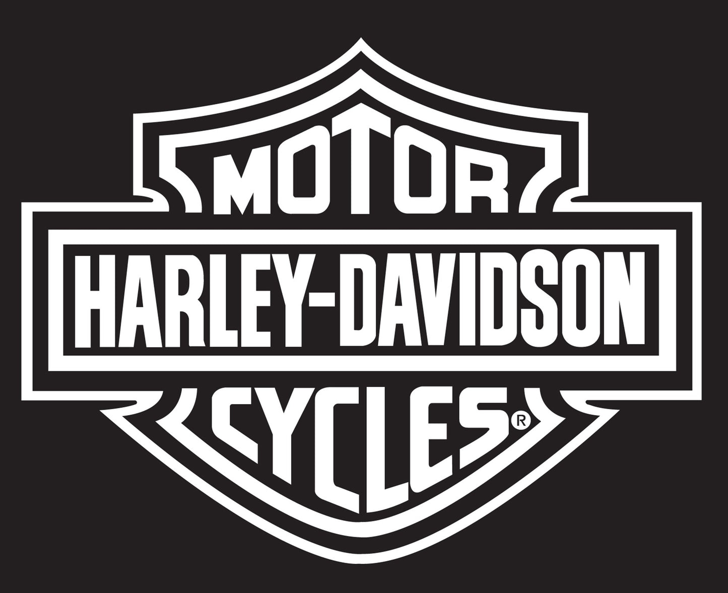Harley-Davidson White B&S Large Die Cut Decal 14" x 11"