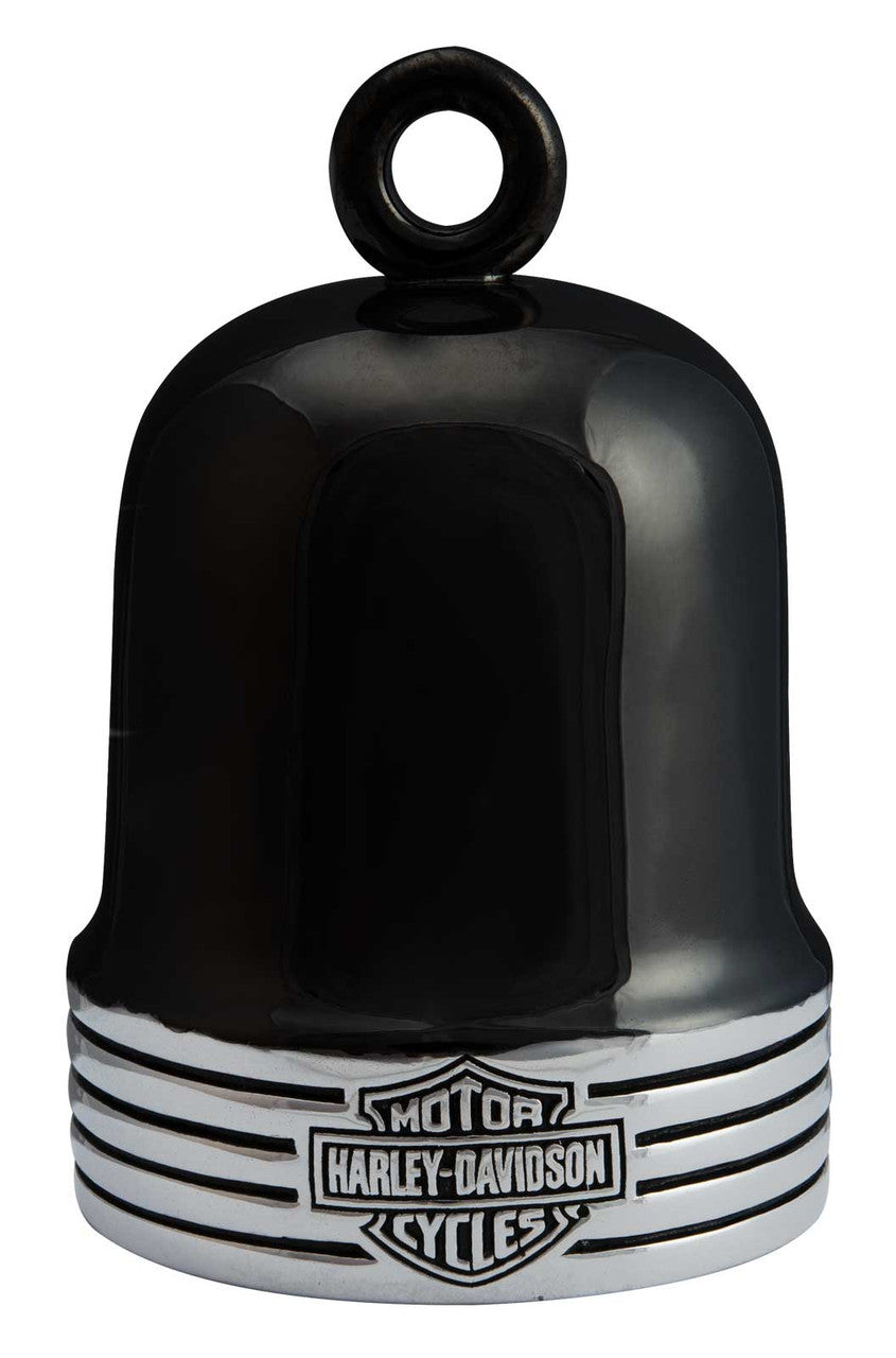 Harley-Davidson Bar & Shield Steel Lines Ride Bell - Black & Silver Finish