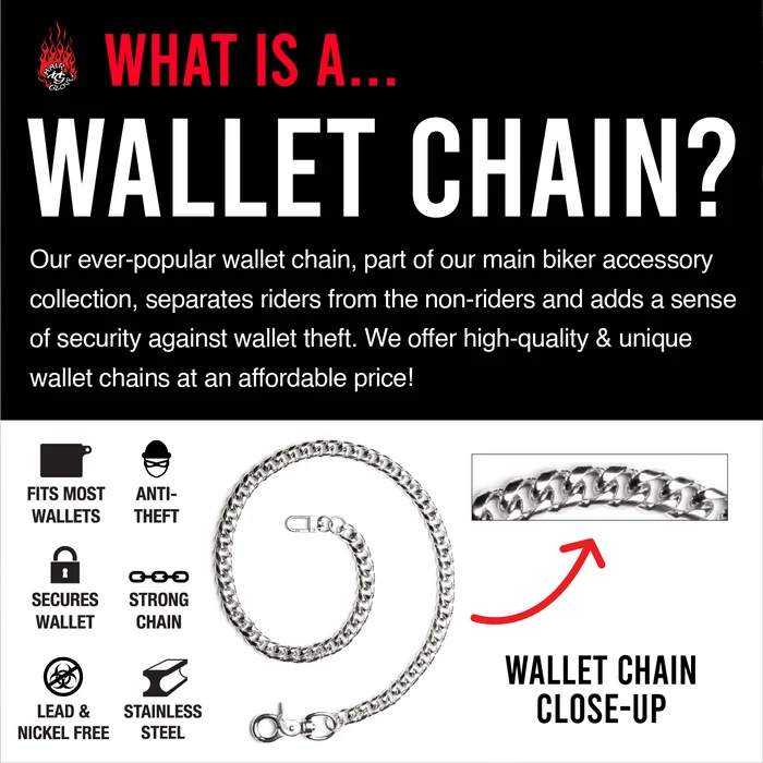 20" Heavy Antique Copper Finish Wallet Chain