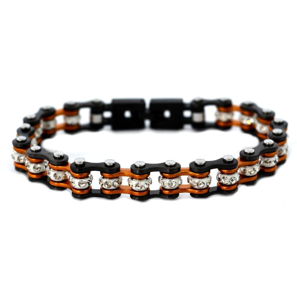 3/8" Wide Stainless Steel Motorcycle Bike Chain Bracelet
