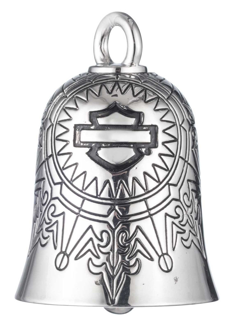 Harley-Davidson® Bar & Shield Logo Snowflake Pattern Ride Bell - Silver Finish