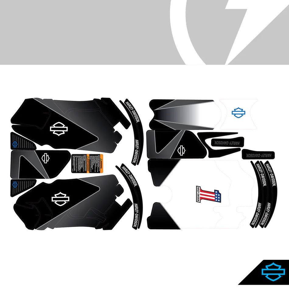 STACYC H-D IRONe #1 Graphic Kit - White