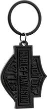 Harley-Davidson Bar and Shield over Knurled Black Background Key Chain