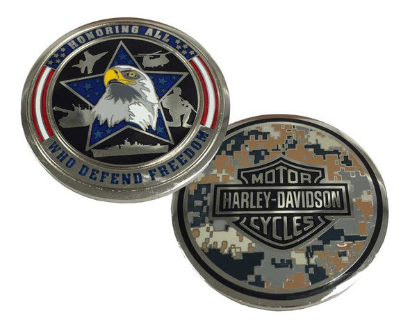 Harley-Davidson® Honoring Freedom Military Challenge Coin, Silver