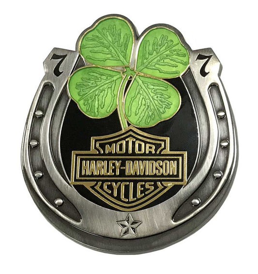 Harley-Davidson® Lucky Horseshoe Heavy-Duty Metal Magnet, 3 in. Antique Silver