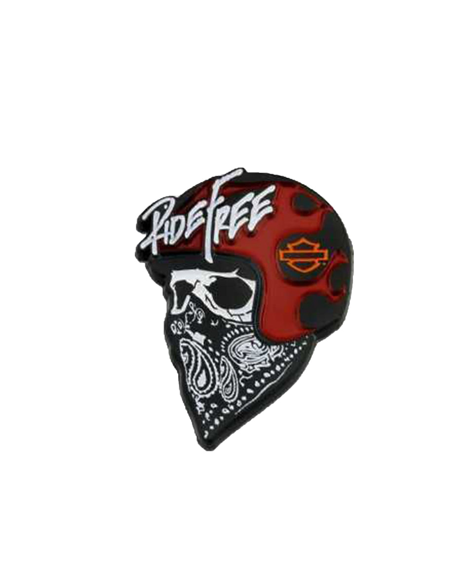 Ride Free Skull Pin1.25"