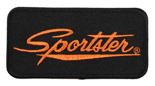 Harley-Davidson® 4 in. Embroidered Sportster Emblem Sew-On Patches - Black/Orange