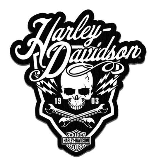 Harley-Davidson® 3.5 in. Embroidered Bolts n' Doodads Emblem Sew-On Patch - Black