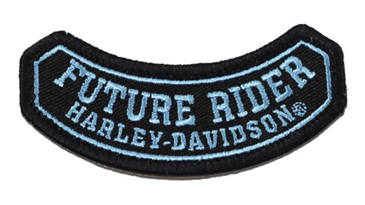 Harley-Davidson® 3 in. Embroidered Lil' Rider Kids Emblem Sew-On Patch - Black