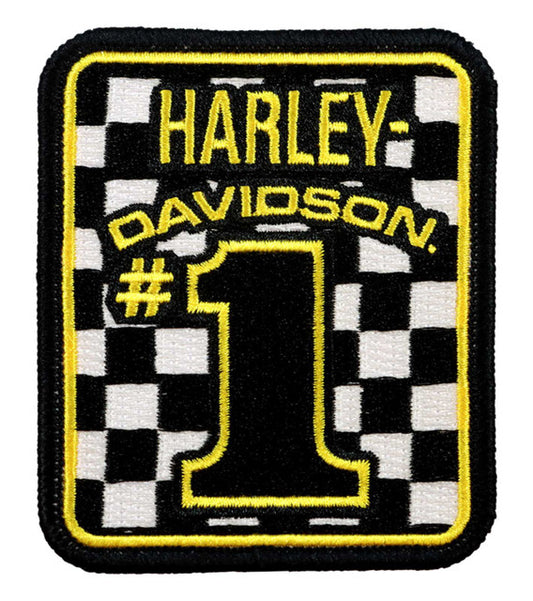 Harley-Davidson® 3.5 in. Who Won Number One Emblem Sew-On Patch - Yellow