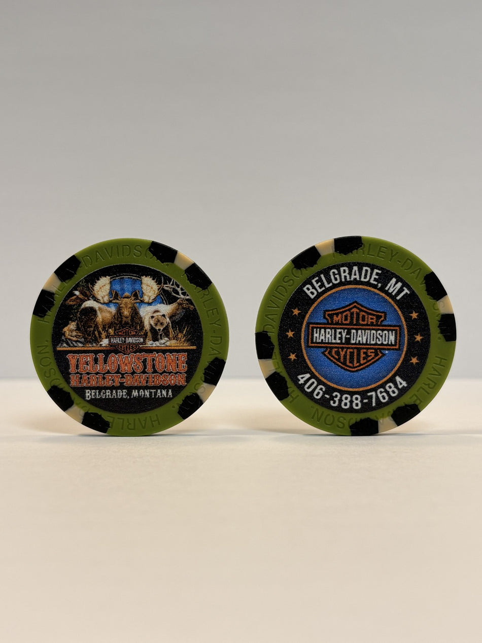 Yellowstone Harley-Davidson Full Color Poker Chip