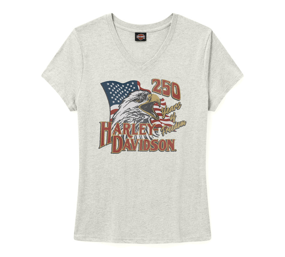 Women's 250th Liberty Eagle V Neck Short Sleeve Tee