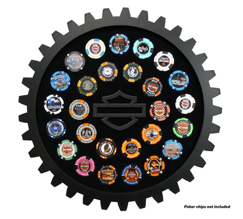 H-D Sprocket Magnetic Poker Chip Frame