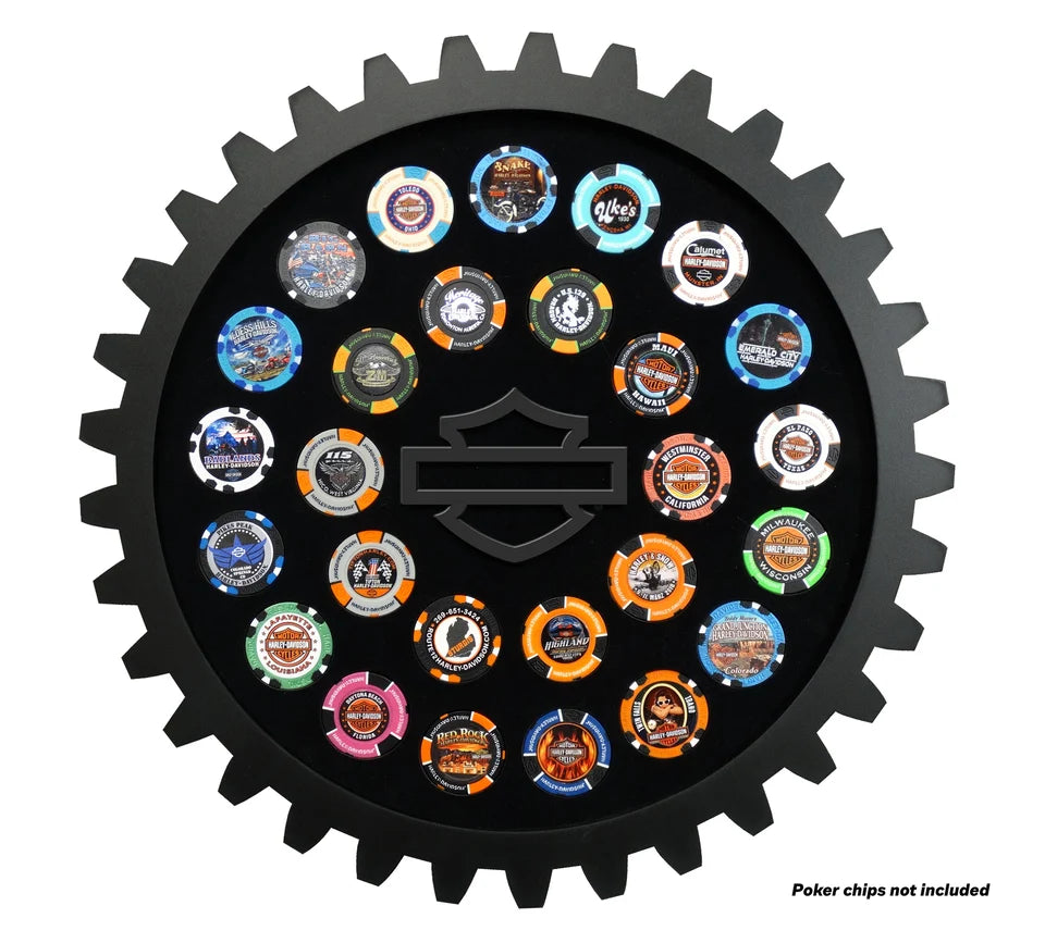 H-D Sprocket Magnetic Poker Chip Frame