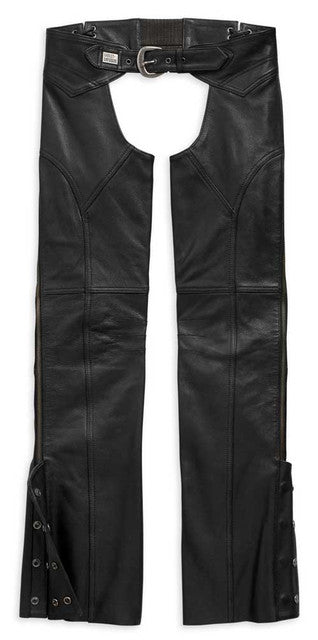 Harley-Davidson® Women's Deluxe II Midweight Leather Chaps, Black 98046-19VW