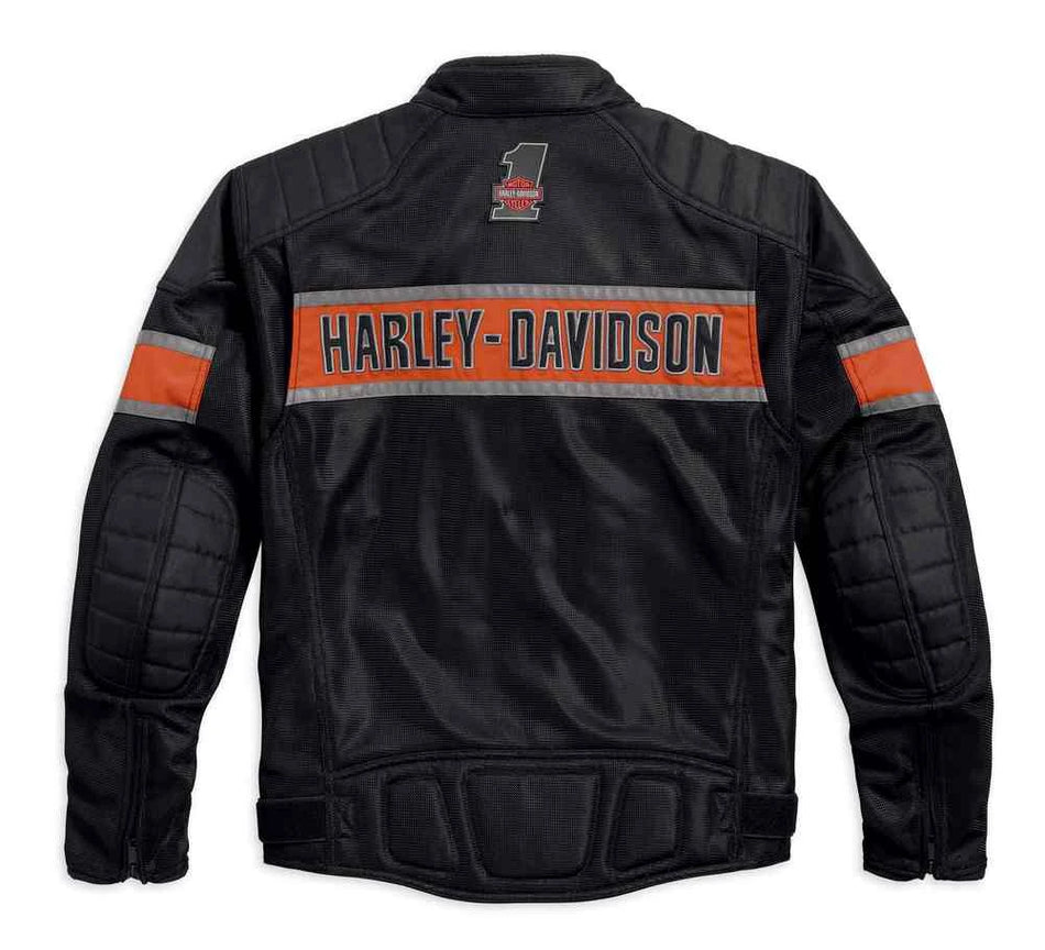 Harley-Davidson® Men's Trenton Colorblocked Mesh Riding Jacket (Size Large Tall)