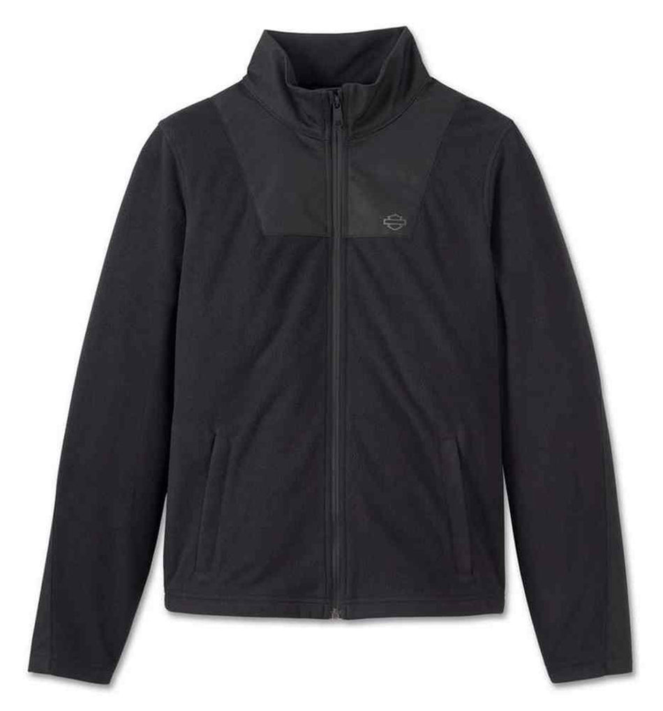 Harley-Davidson® Women's Flex Layering Fleece Zip Layer Jacket, Black (only in medium)
