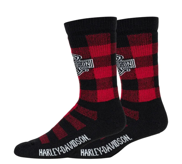H-D Buffalo Check Cozy Socks