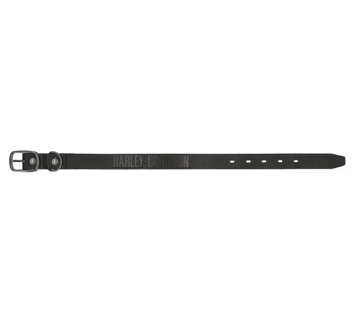 Black Leather Dog Collar
