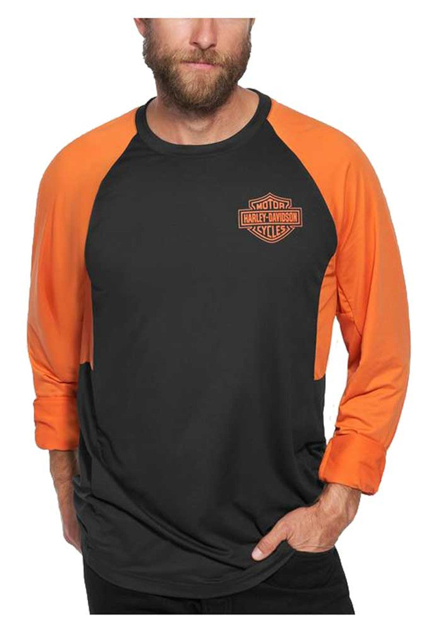 Harley-Davidson® Men's Performance B&S Colorblocked Shirt - Black 99052-22VM