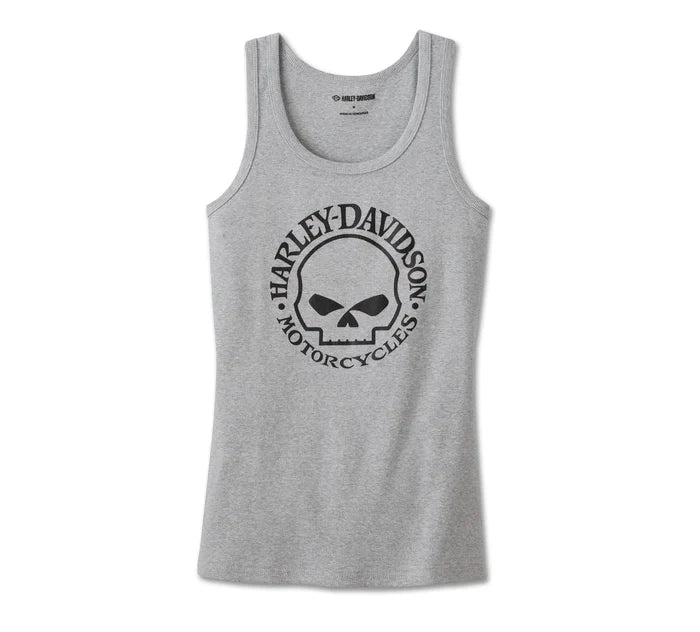 Women's Ultra Classic Skull Tank - Light Grey Heather