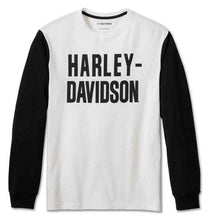 Harley-Davidson® Men's Foundation Long Sleeve Colorblocked Shirt White 99092-24VM