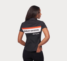Women's Crew Stripe Zip Front Shirt