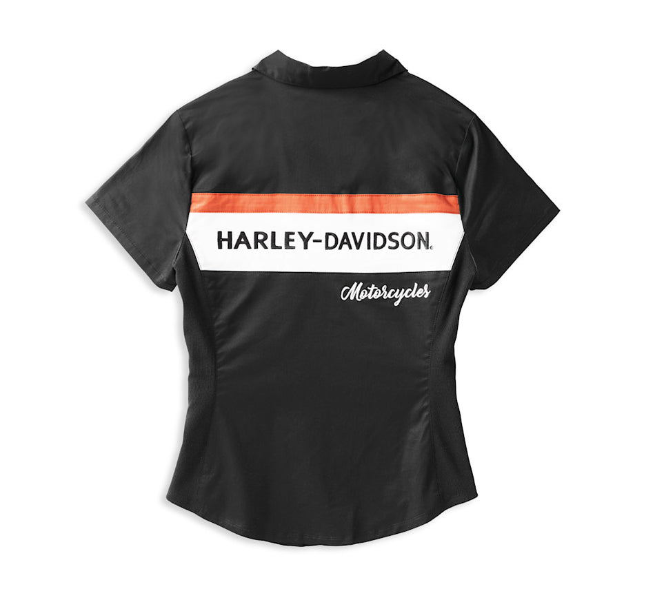 Women's Crew Stripe Zip Front Shirt
