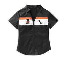 Women's Crew Stripe Zip Front Shirt