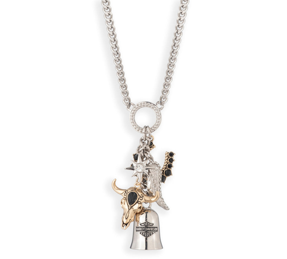 WOMEN'S 18" H-D X LAINEY WILSON CHARM PENDANT NECKLACE