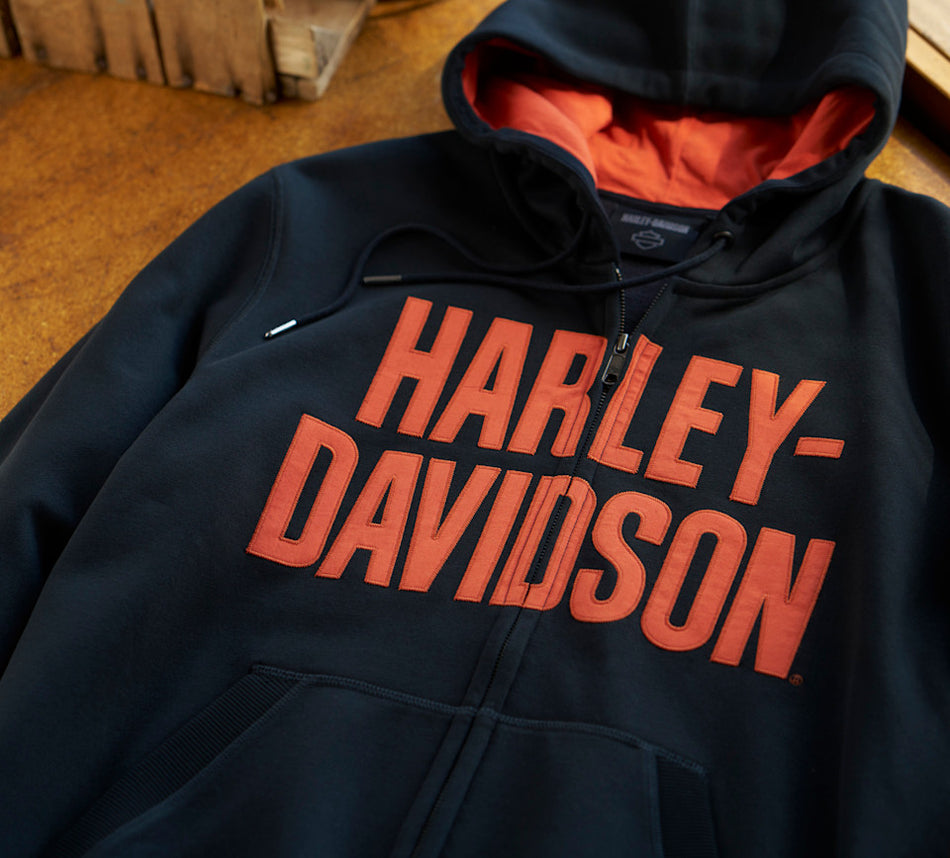 Men's Bar Font Zip-Up Hoodie (ONLY IN XL)