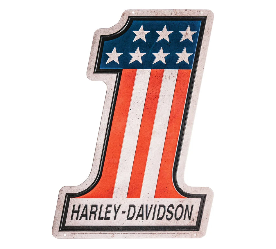 H-D #1 Tin Sign