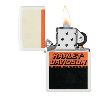 Harley-Davidson Color Image White Matte Windproof Lighter