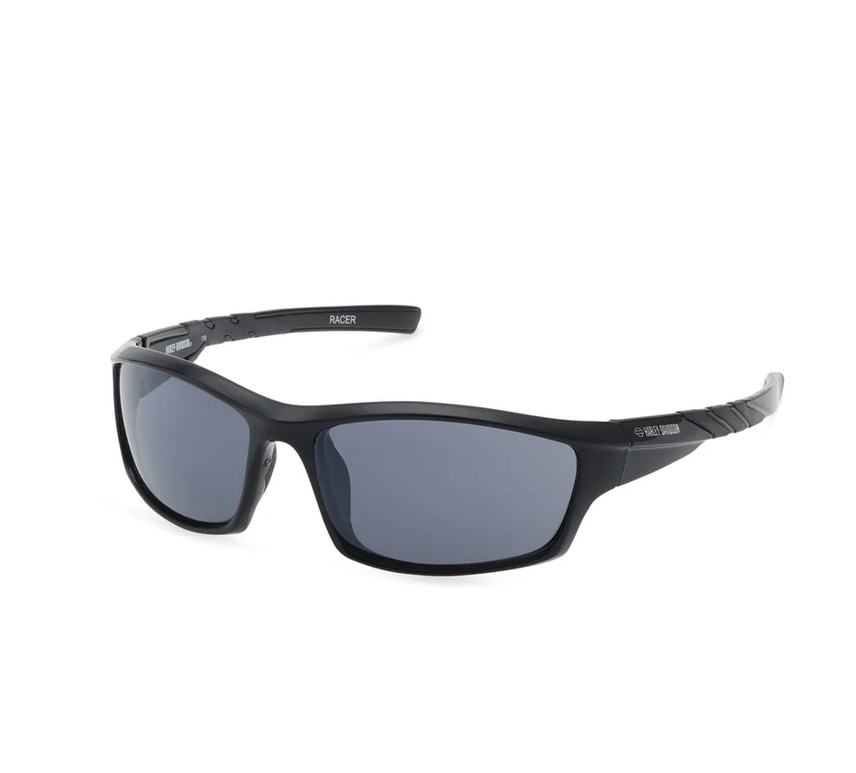 Racer Motorcycle Riding Wrap Performance Sunglasses - Shiny Black