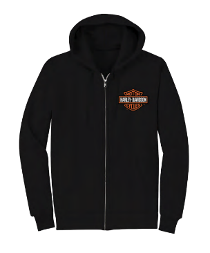 YH-D Bar and Shield Zip-up Hoodie (black)