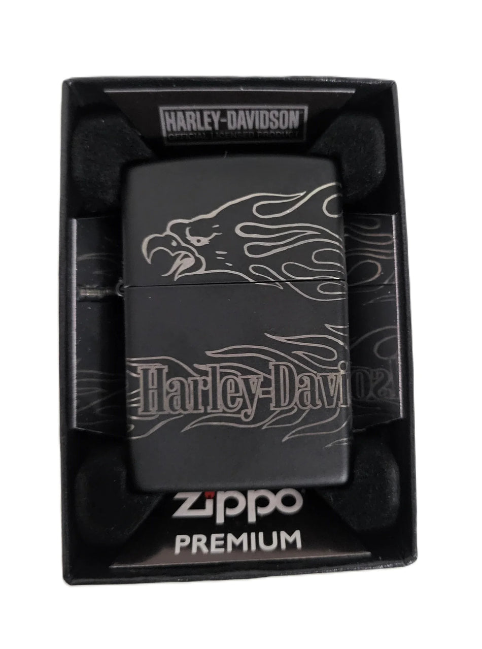Harley-Davidson H-D Black Matte Eagle Zippo Lighter