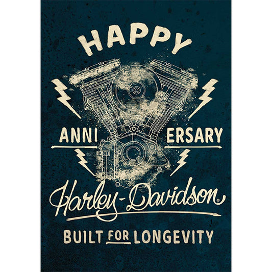 H-D MOTOR RUNNIN' - ANNIVERSARY CARD