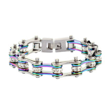 3/8" Wide Stainless Steel Motorcycle Bike Chain Bracelet