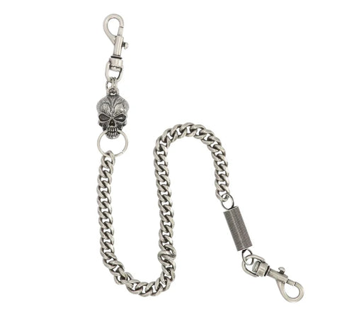 Skull & Spring Wallet Chain Nickel
