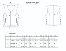 Unik Ladies Brown Leather Vest 6989.2 with Concealed Carry Pockets (L and XL)