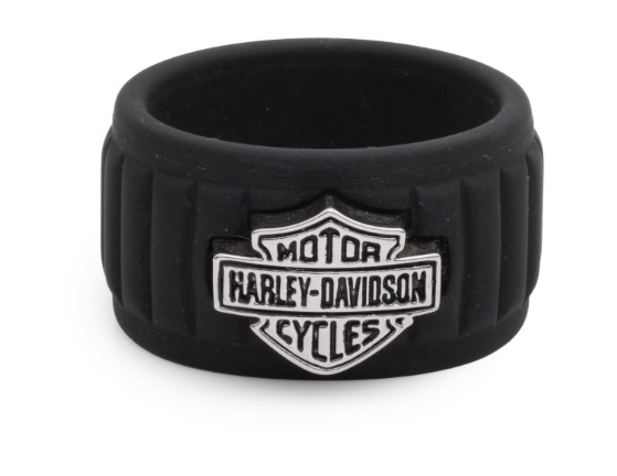 H-D Bar and Shield Silicone Ring